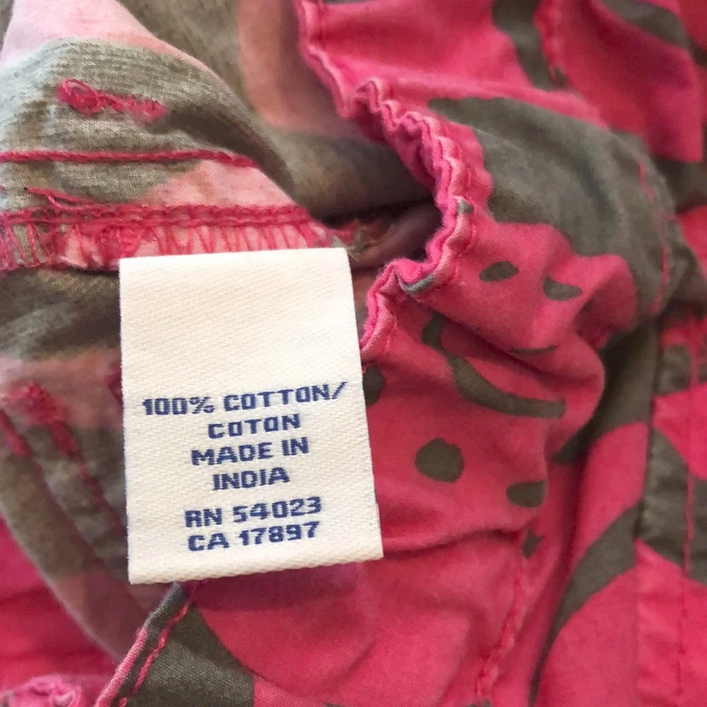 Old Navy Tropical Pants in Pink Gray Print Size 2T